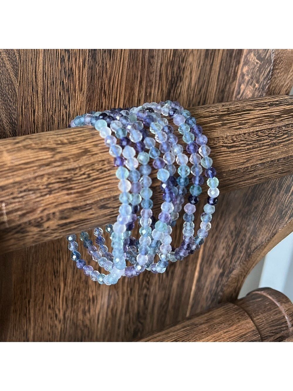 Blue fluorite faceted bracelet - Picture 3 of 4